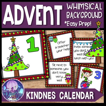 Christmas Kindness Advent Calendar by Ponder and Possible | TpT