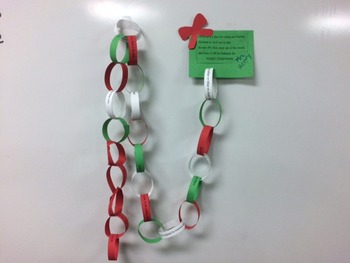 Preview of Christmas Kindness Advent Paper Chain Craftivity