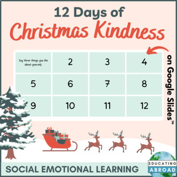 Preview of Christmas Kindness Countdown | 12 Days of Kindness a SEL Holiday Activity