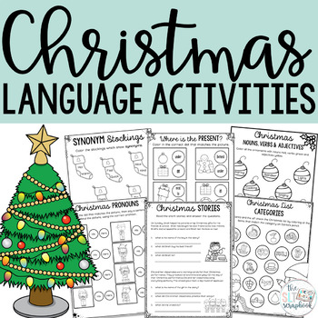 Preview of Christmas Language Activities for Speech Therapy/EAL/ESL/EFL