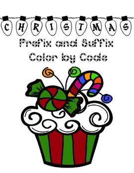 Preview of Christmas Prefix and Suffix Color by Code