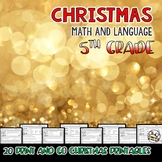 Christmas Math and Language Printables Fifth Grade