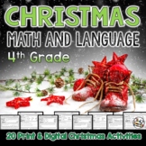 Christmas Language and Math Printables Fourth Grade