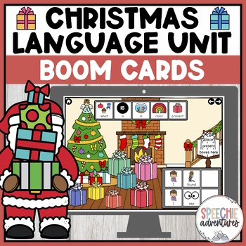 Preview of Christmas Early Language Activities for Speech Language Therapy Boom Cards