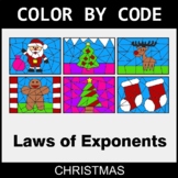Christmas: Laws of Exponents - Coloring Worksheets | Color