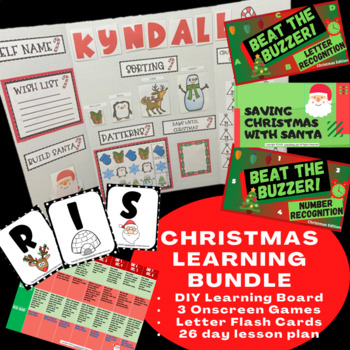 Preview of Christmas Learning Bundle for Preschoolers & Kindergarteners