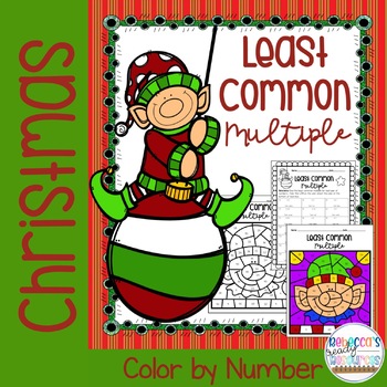 Preview of Christmas Least Common Multiple (LCM) Color by Number