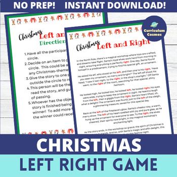 Preview of Christmas Left Right Game for Teachers, Staff, and Students