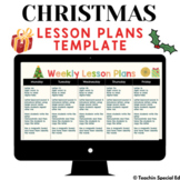 Christmas Lesson Plan Templates - Google Slides (Digital) 