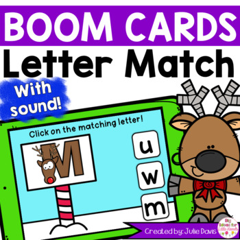 Preview of Christmas Letter Match Digital Game Boom Cards™