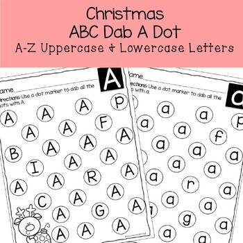 Christmas Letter Recognition Activity with Dab A Dot by Once Upon the ABC's