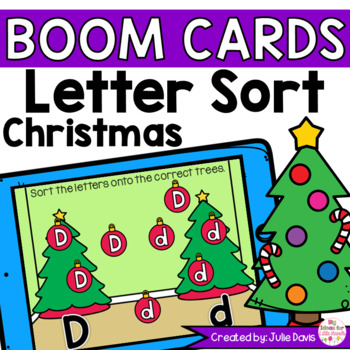 Preview of Christmas Letter Sort Digital Game Boom Cards