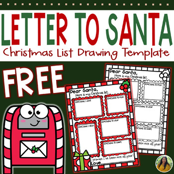Preview of Christmas Letter To Santa | FREE Christmas List Writing and Drawing Paper