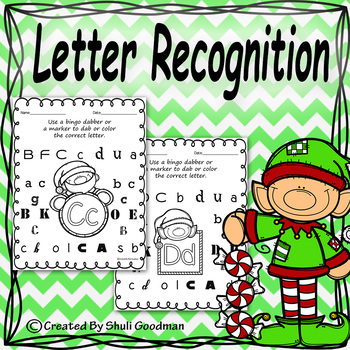 Preview of Christmas Letter recognition - bingo dab activity - ABC'S