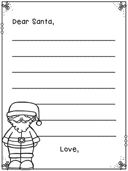 Christmas Letter to Santa by Whitneyslp | TPT