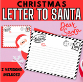 Christmas Letter to Santa | Printable Writing Activity | H
