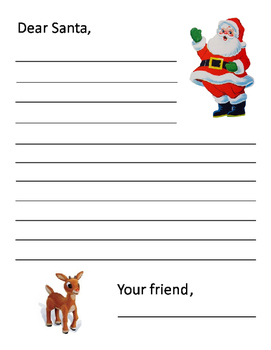 Christmas Letter to Santa ~ Printable Writing Template for the Holidays
