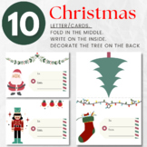 Christmas Letters / Cards Templates - Fold, Write, Decorate.