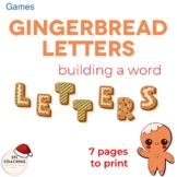 Christmas Letters Gingerbread Style - Build a word Game