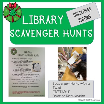 Preview of Christmas Library Scavenger Hunts