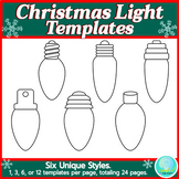 Christmas Light Bulb Template Lights Name Craft Door Decor