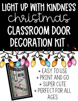 Preview of Christmas Light Classroom Door Decor Kit