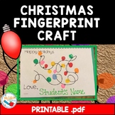 Christmas Light Fingerprint Craft Printable