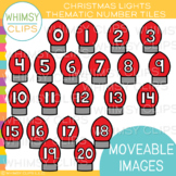 Christmas Light Number Tiles Clip Art {MOVEABLE IMAGES}