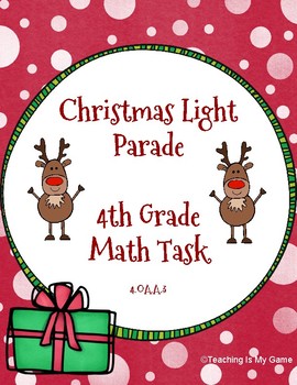 Preview of Christmas Light Parade Math Task
