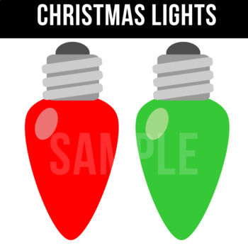 green christmas lights clip art