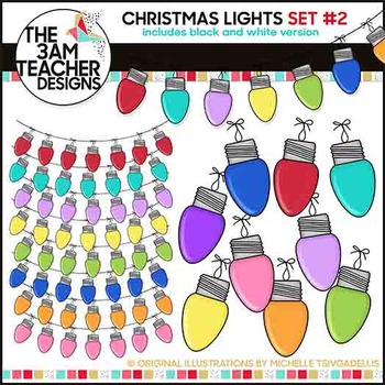 Preview of Christmas Lights: Clipart Set #2