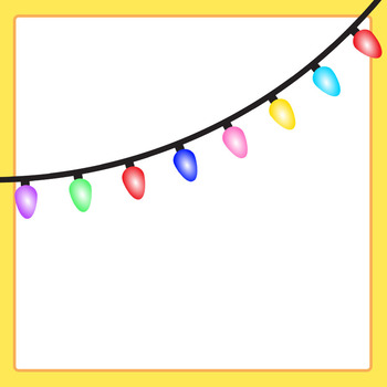 Christmas Lights / Fairly Lights Clip Art Set for Commercial Use
