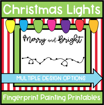 Christmas Lights (Fingerprint Painting Printables) by Hope Is In The ...