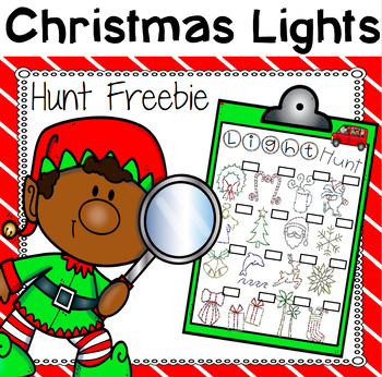 Preview of Christmas Lights Scavenger Hunt FREEBIE