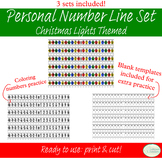 Christmas Lights Themed, Horizontal Number Line PDF