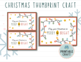 Christmas Lights Thumbprint Craft