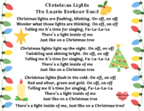 Christmas Lights by The Laurie Berkner Band Song Lyric Poster Printable