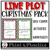 Christmas Line Plot Activities, Task Cards and Worksheets