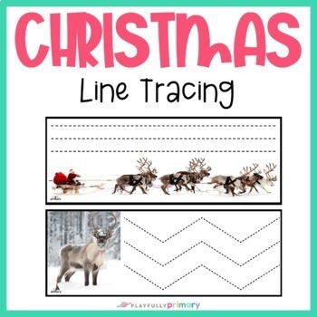 Preview of Christmas Line Tracing Practice, Fine Motor Christmas Prewriting Skills