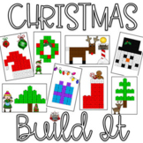 Christmas Linking Cube Math Mat Pictures
