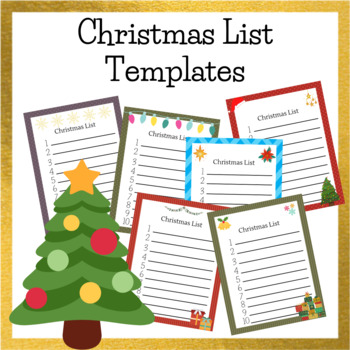 Christmas List Templates by Taught By Ti | Teachers Pay Teachers