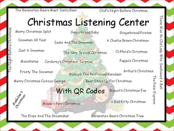 Preview of Christmas Listening Center With QR Codes (28 books)