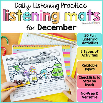 Preview of Christmas Listening & Following Directions Activities - December - Listen & Draw