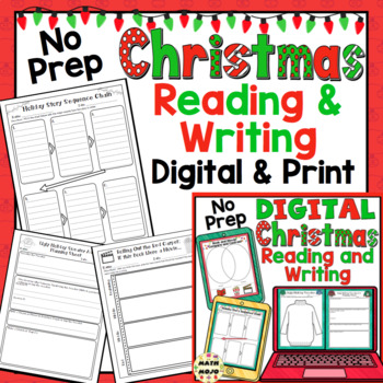 Preview of Christmas Activities: No-Prep Christmas Reading and Writing for Digital & Print