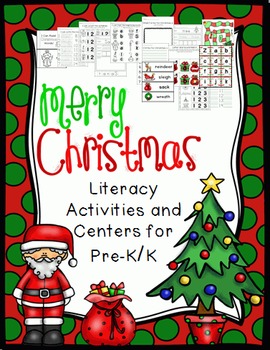 Preview of Christmas Literacy Activities and Centers PreK-K