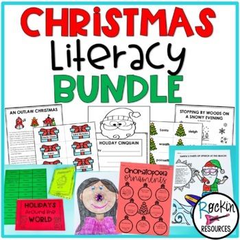 Preview of Christmas Literacy Bundle of Activities Great for Centers!