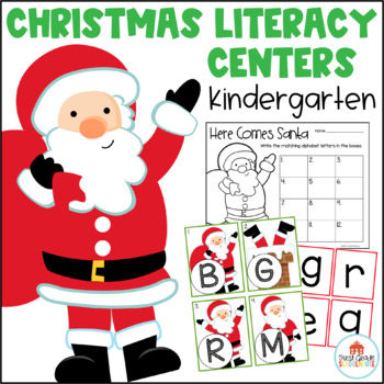 Preview of Christmas Literacy Centers Kindergarten