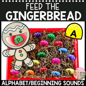 Preview of Christmas Literacy - Feed the Gingerbread - Preschool, Pre-K, Kindergarten