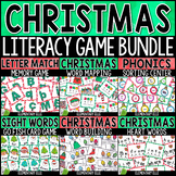 Christmas Literacy Game Bundle | Kindergarten Phonics Cent