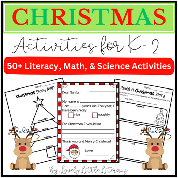 Preview of Christmas Activities for Kindergarten, First Grade, Second Grade